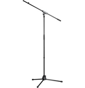 Pied de micro à perche K&M 27105, hauteur 90 à 160 cm, trépied repliable - noir (27105-300-55)