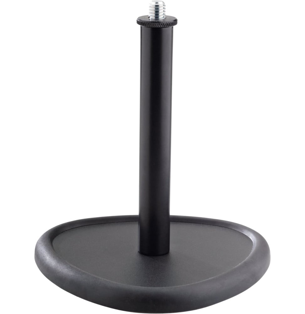 Pied de micro de table K&M 23230, embase trilobée, hauteur 152 mm - noir (23230-300-55)