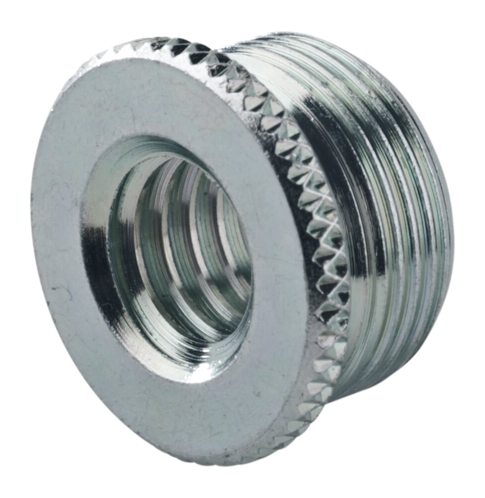 Adaptateur de filetage K&M 217 pour micro, 3/8" femelle vers 5/8" mâle - zingué (21700-000-29)