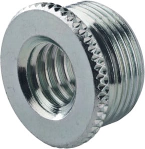 Adaptateur de filetage K&M 217 pour micro, 3/8" femelle vers 5/8" mâle - zingué (21700-000-29)