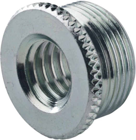 محوّل سنّ K&M 217 للميكروفون، من 3/8" أنثى إلى 5/8" ذكر - مطلي بالزنك (21700-000-29)