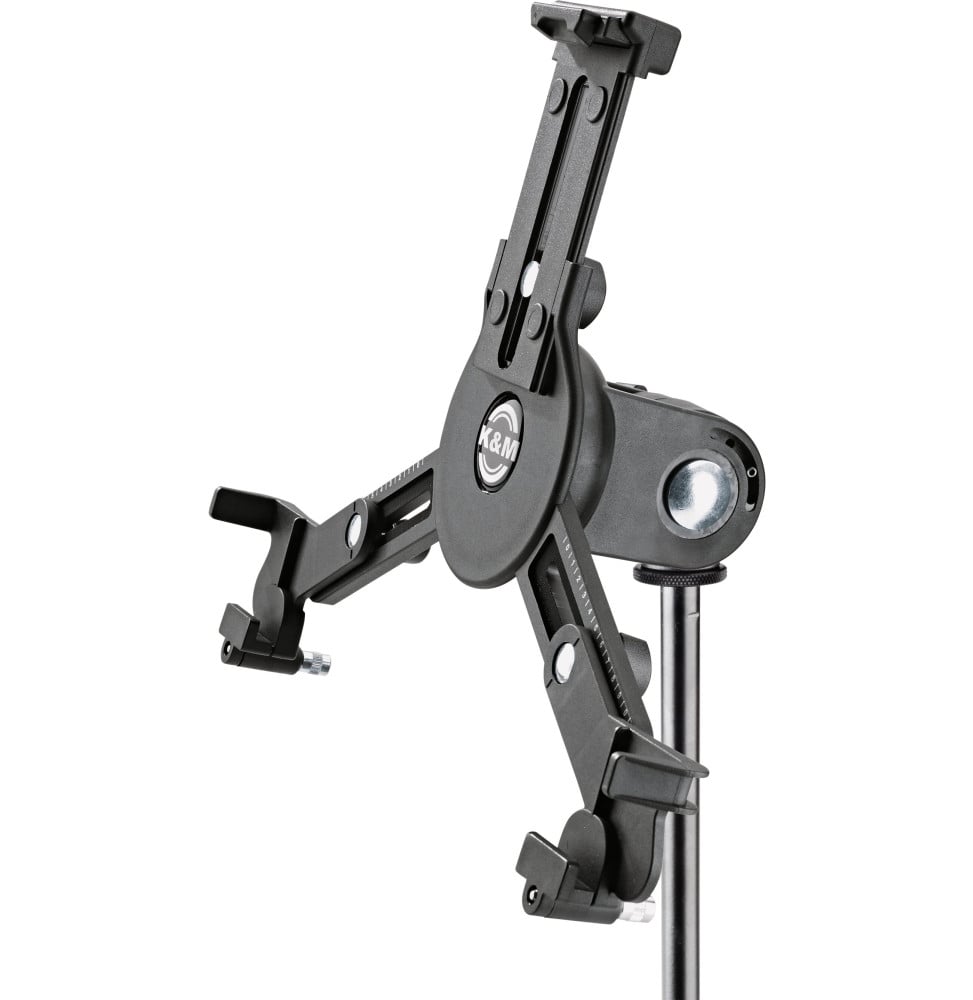 Support de tablette K&M 19790 pour pied de micro, largeur 222 à 334 mm, filetage 3/8" - noir (19790-316-55)