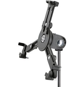 Support de tablette K&M 19790 pour pied de micro, largeur 222 à 334 mm, filetage 3/8" - noir (19790-316-55)