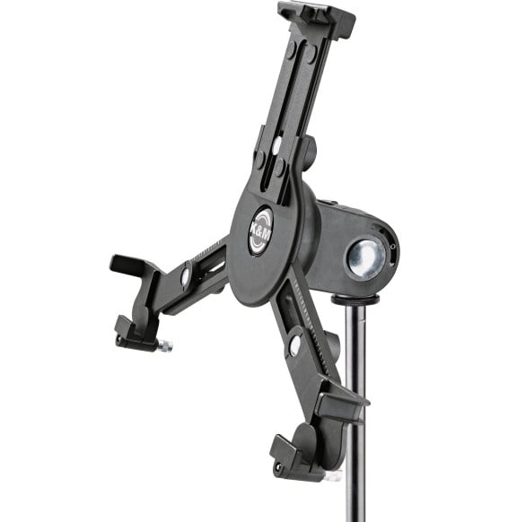 Support de tablette K&M 19790 pour pied de micro, largeur 222 à 334 mm, filetage 3/8" - noir (19790-316-55)