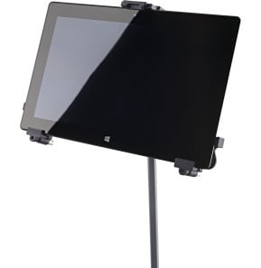 Support de tablette K&M 19790 pour pied de micro, largeur 222 à 334 mm, filetage 3/8" - noir (19790-316-55) — image 5