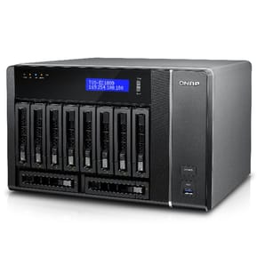 Serveur NAS Edge Cloud 10 baies haute performance compatible 10GbE QNAP TVS-EC1080-i3-8G