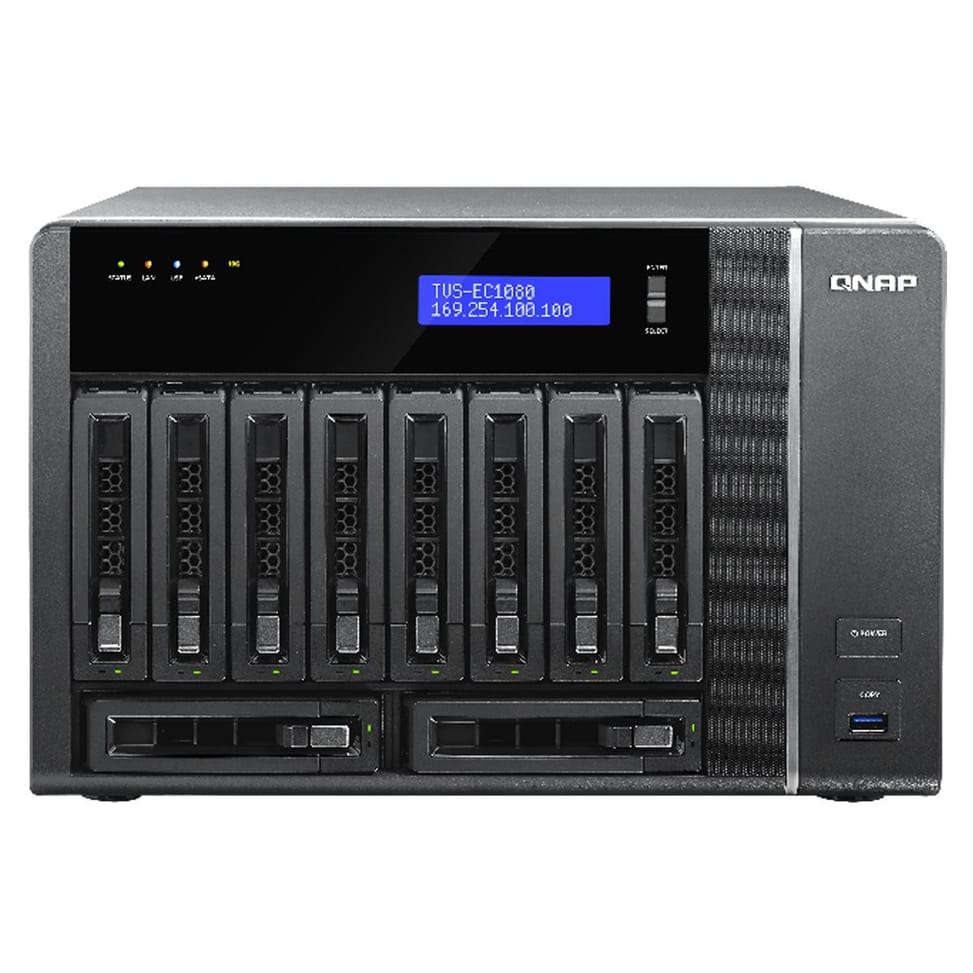 Serveur NAS haute performance pour une triple solution DAS/NAS/SAN iSCSI 8 baies QNAP TVS-871T-i5-16G