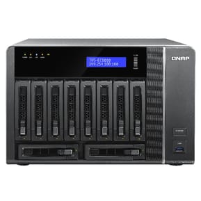 Serveur NAS Edge Cloud 10 baies haute performance compatible 10GbE QNAP TVS-EC1080-i3-8G — image 2