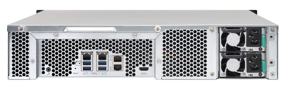 Serveur NAS professionnel 4 baies Rackable QNAP TS-453U-RP avec alimentation redondante