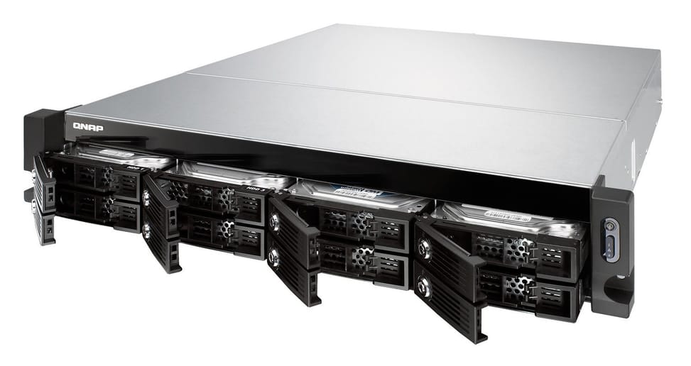 Serveur NAS professionnel 4 baies Rackable QNAP TS-453U-RP avec alimentation redondante
