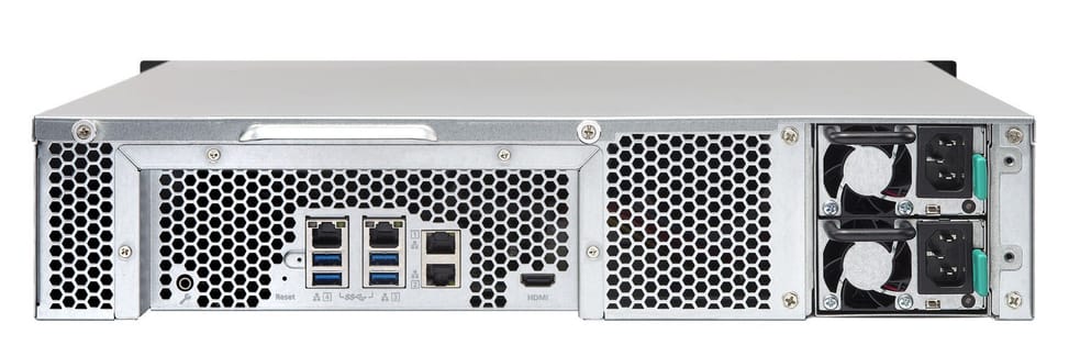 Serveur NAS professionnel 4 baies Rackable QNAP TS-853U-RP avec alimentation redondante