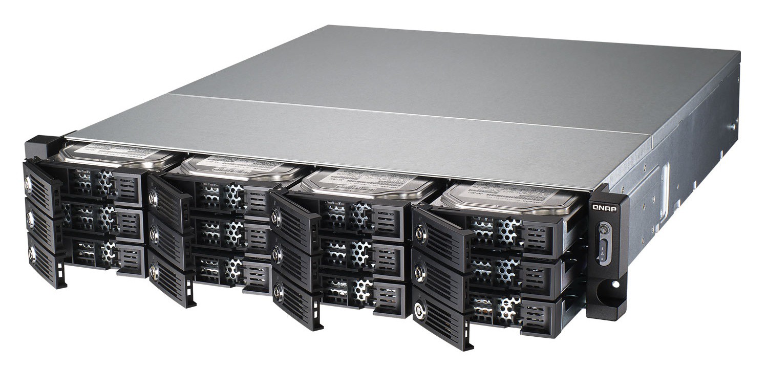 Serveur NAS professionnel 12 baies Rackable QNAP TS-1253U-RP avec Kit ...