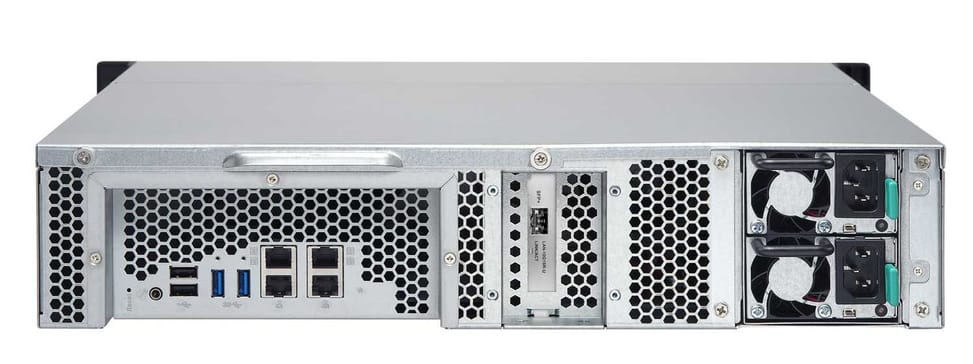 Serveur NAS professionnel 12 baies Rackable QNAP TS-1253U-RP avec alimentation redondante