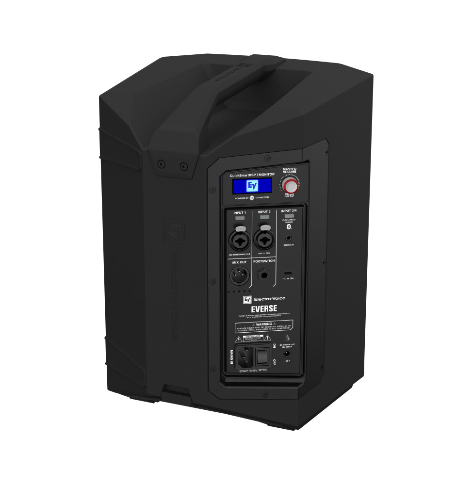 مكبر صوت محمول للإذاعة الصوتية يعمل بالبطارية Electro-Voice EVERSE 8 - مجهار 8"، 400 واط، خلاط 4 قنوات، Bluetooth (EVERSE8-EU) –