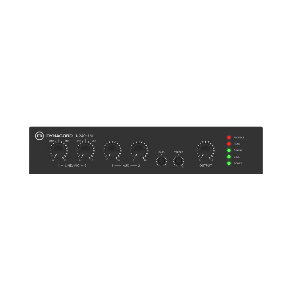 Mixer amplifier Dynacord U240:1M - 1 channel 240 W, 100 V / 70 V line or 4-8 ohms, half rack (U240:1M-EU) – view 2