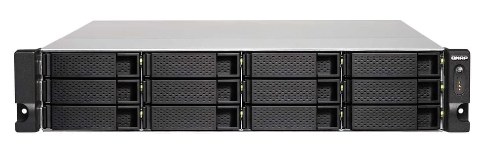 Serveur NAS professionnel 12 baies Rackable QNAP TS-1253U-RP avec alimentation redondante