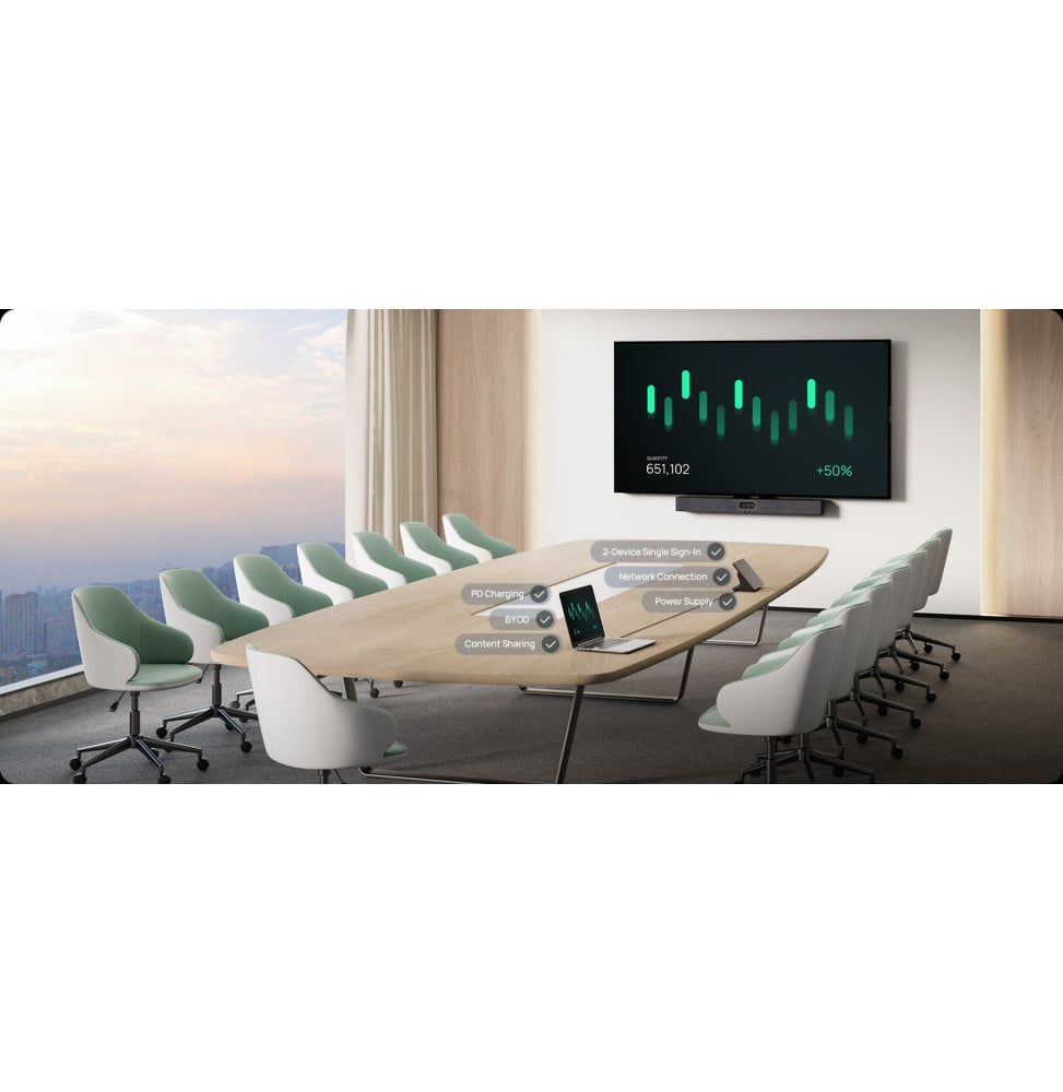 Barre de visioconférence Yealink MeetingBar A50-031 4K avec console tactile CTP25 (1206707) – vue 8