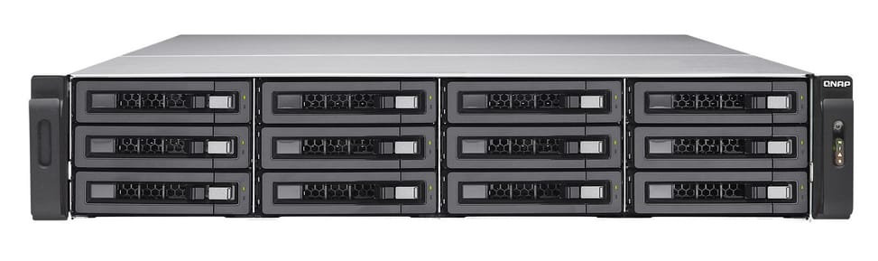 Serveur NAS professionnel 12 baies Rackable QNAP TS-1263U-RP avec alimentation redondante
