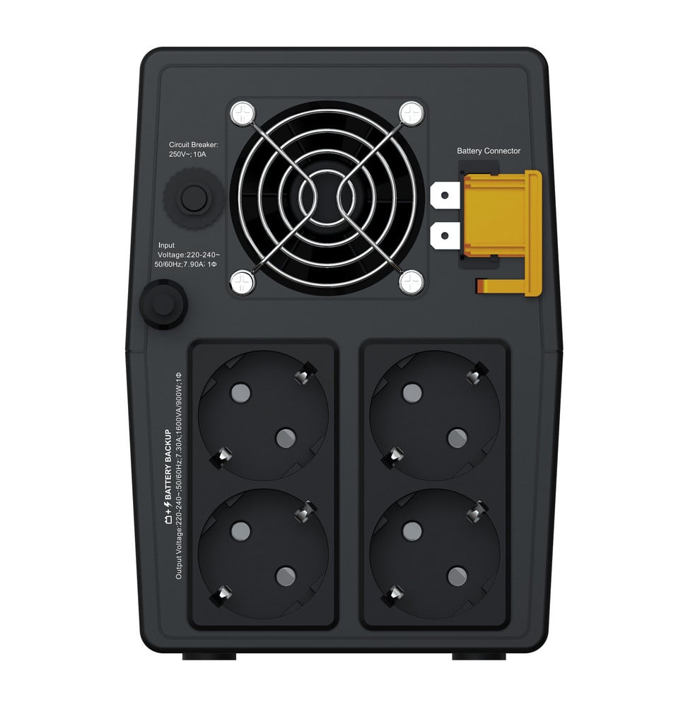 عاكس كهربائي Line-interactive APC Easy UPS BVG1600I-GR - 900 واط / 1600 فولت أمبير - 4 مقابس Schuko – صورة 2