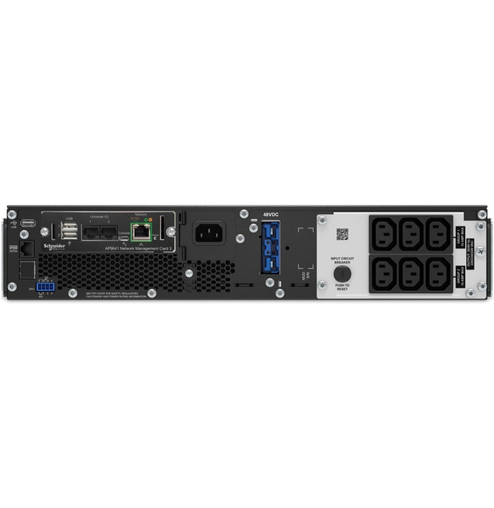 Onduleur On-line APC Smart-UPS SRT SRT1500RMXLI-NC - 1500 W / 1500 VA - Rack 2U - carte réseau – vue 2