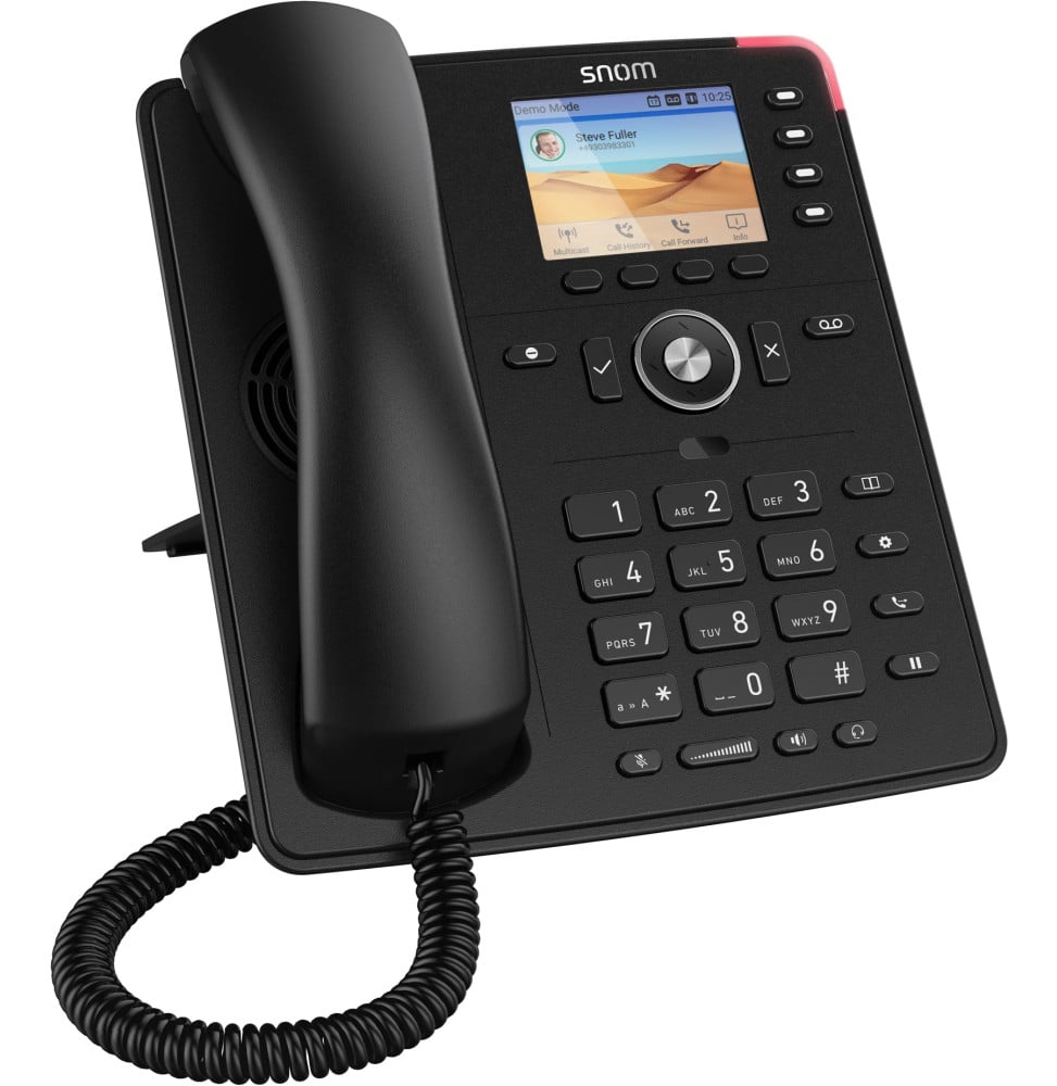Snom D713 IP Phone – 6 SIP accounts, 2.8" colour display, 2 Gigabit PoE ports, black (00004582)