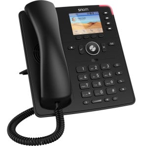Téléphone IP Snom D713 – 6 comptes SIP, écran couleur 2,8", 2 ports Gigabit PoE, noir (00004582)