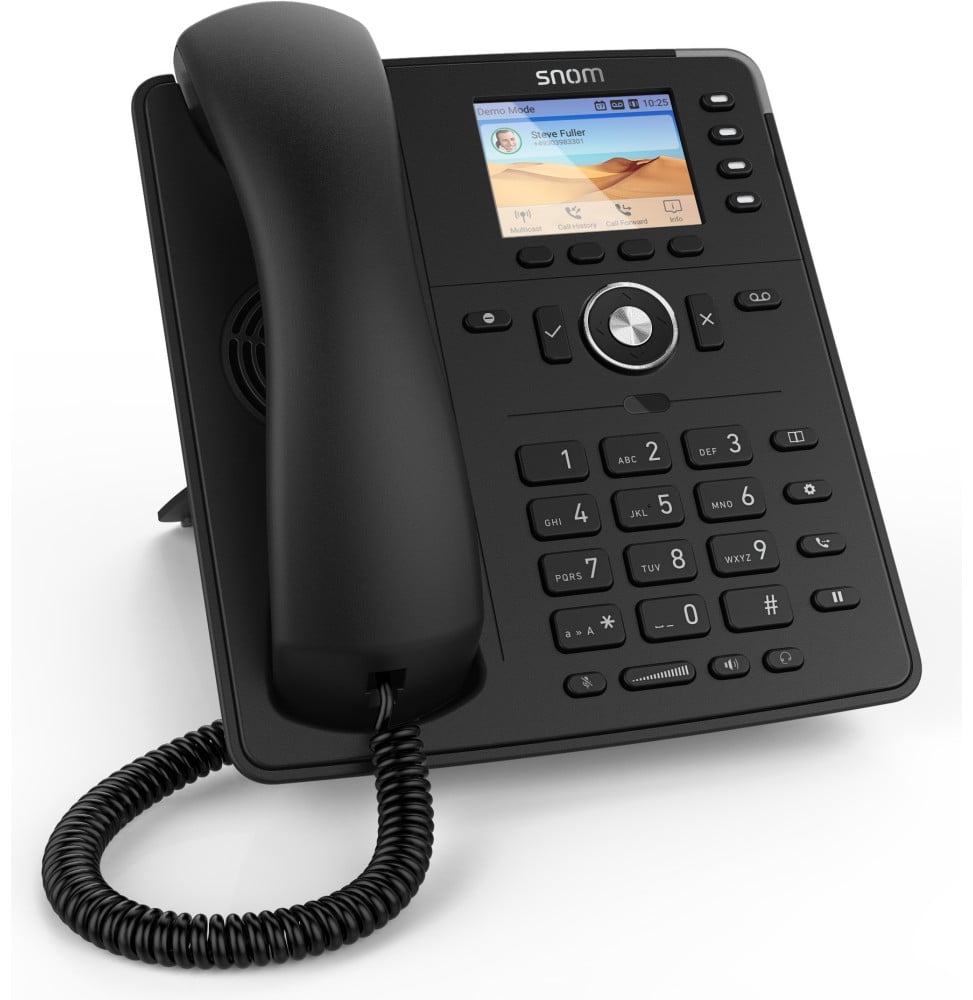 Snom D713 IP Phone – 6 SIP accounts, 2.8" colour display, 2 Gigabit PoE ports, black (00004582) – view 2