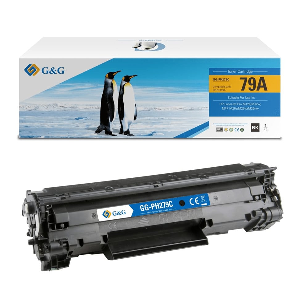 Toner compatible G&G équivalent HP 79A CF279A Noir (NT-PH279C)