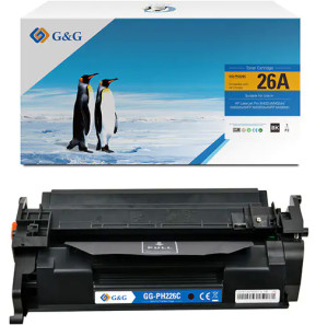 خرطوشة تونر متوافقة G&G بديلة لـ HP 26A CF226A، سوداء (NT-PH226C) — صورة 2
