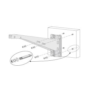 Support de montage mural et sur poteau HPE Aruba AP-270-MNT-V1 pour point d'accès extérieur (JW052A)