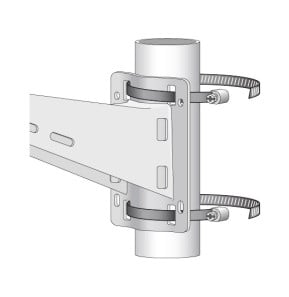 Support de montage mural et sur poteau HPE Aruba AP-270-MNT-V1 pour point d'accès extérieur (JW052A) — image 3