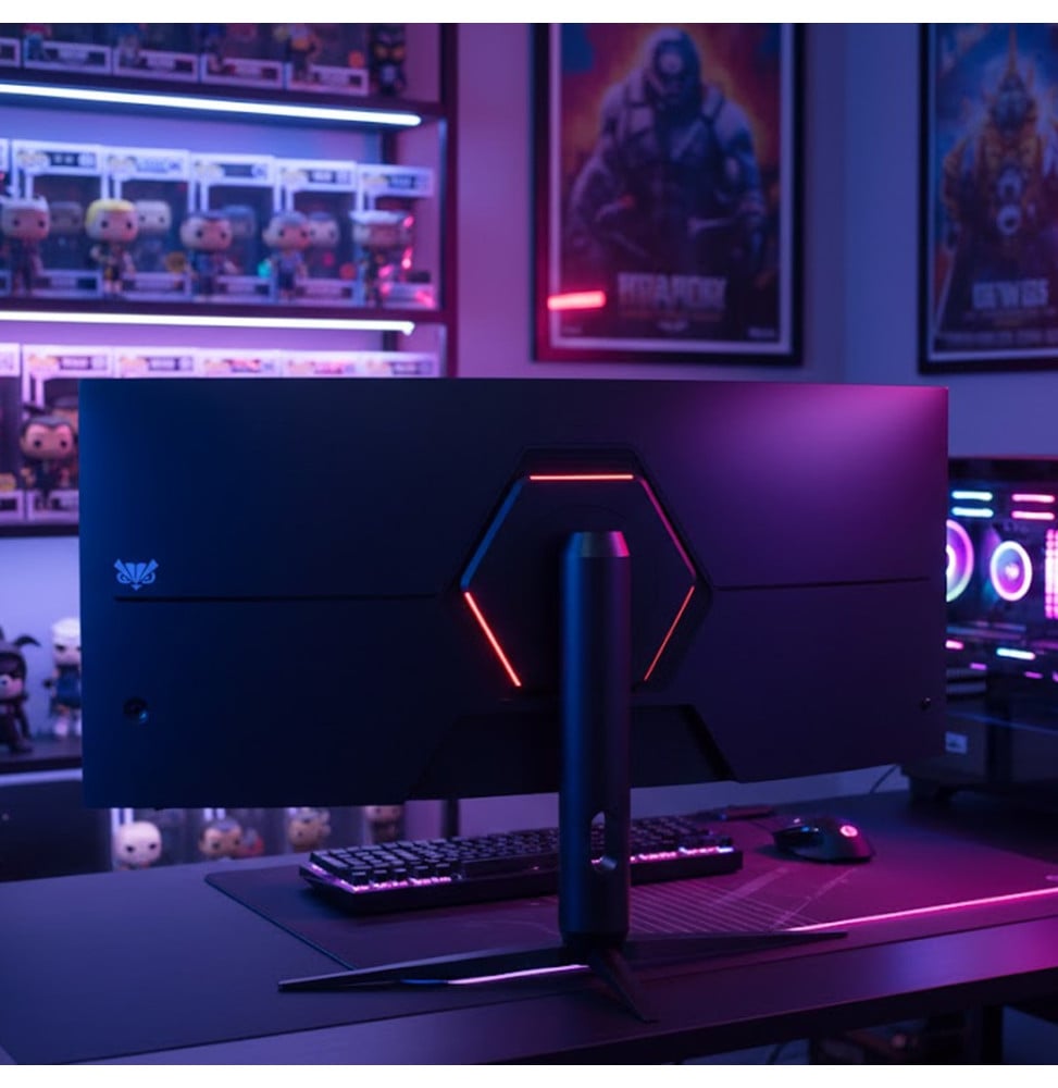 شاشة ألعاب منحنية Hybrok HG34WQHD مقاس 34" بدقة WQHD ولوحة VA – صورة 6