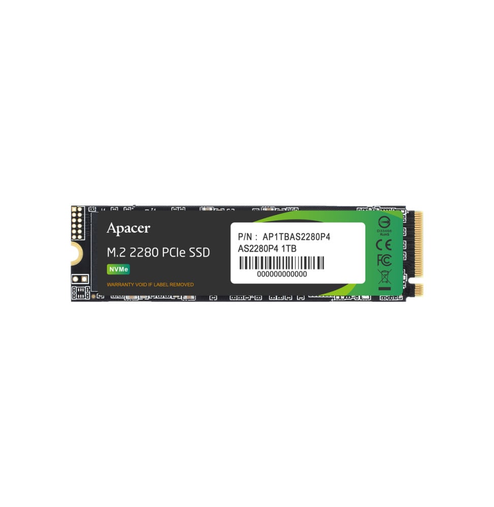 SSD interne 256 Go Apacer AS2280P4 M.2 NVMe PCIe Gen3 x4 (AP256GAS2280P4-1)