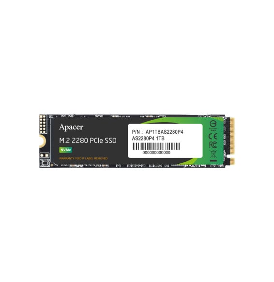 SSD interne 256 Go Apacer AS2280P4 M.2 NVMe PCIe Gen3 x4 (AP256GAS2280P4-1)
