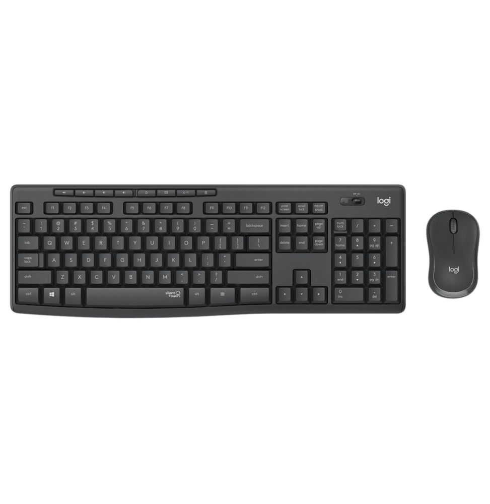 طقم محطة عمل متكاملة : شاشة 27 بوصة Full HD Dell P2726H + لوحة مفاتيح وفأرة لاسلكية Logitech MK295 Silent AZERTY