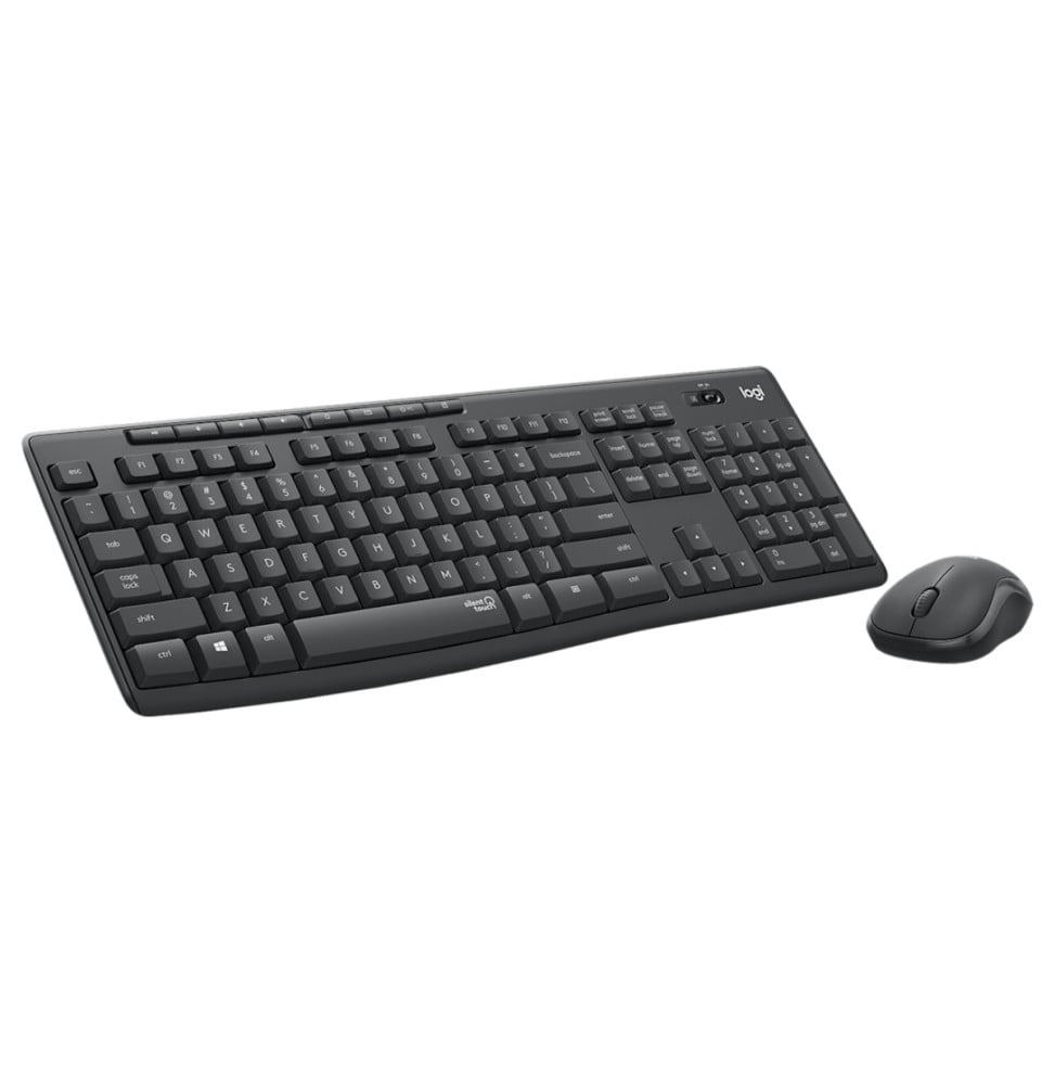 طقم محطة عمل متكاملة : شاشة 27 بوصة Full HD Dell P2726H + لوحة مفاتيح وفأرة لاسلكية Logitech MK295 Silent AZERTY