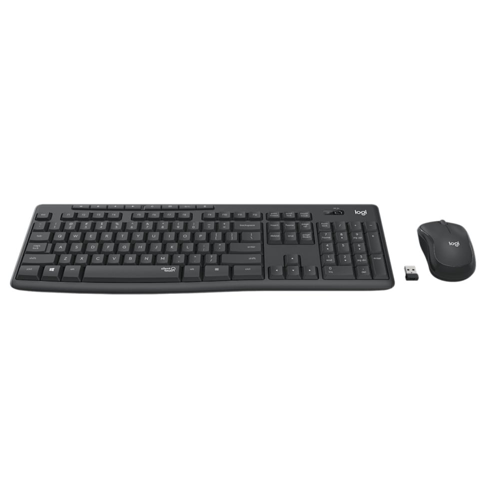طقم محطة عمل متكاملة : شاشة 27 بوصة Full HD Dell P2726H + لوحة مفاتيح وفأرة لاسلكية Logitech MK295 Silent AZERTY
