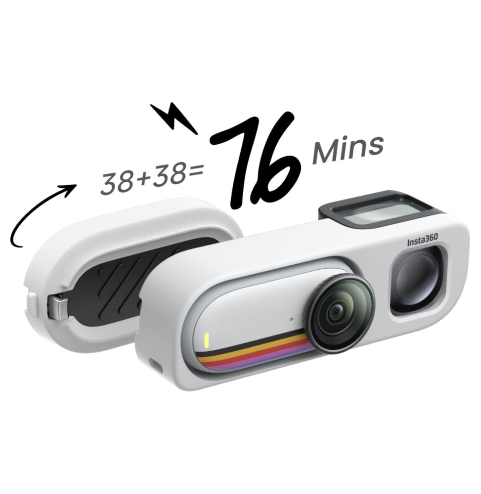Caméra d'action Insta360 GO 3S Pack Rétro Édition Spéciale Blanc (6942590201402)