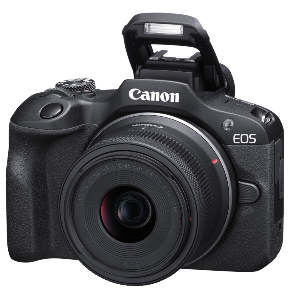 كاميرا Canon EOS R100 بدون مرآة + عدسة RF-S 18-45mm F4.5-6.3 IS STM (4549292214598) — صورة 2