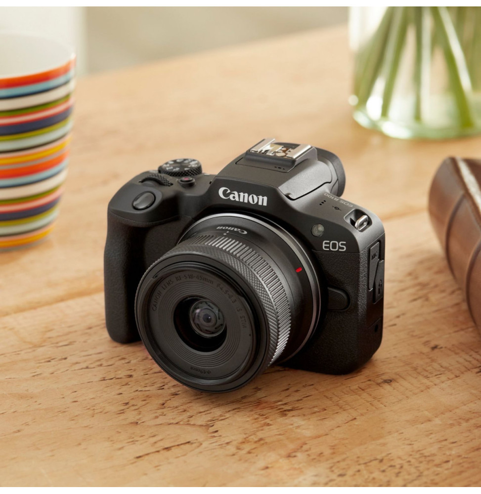 كاميرا Canon EOS R100 بدون مرآة + عدسة RF-S 18-45mm F4.5-6.3 IS STM (4549292214598) — صورة 7