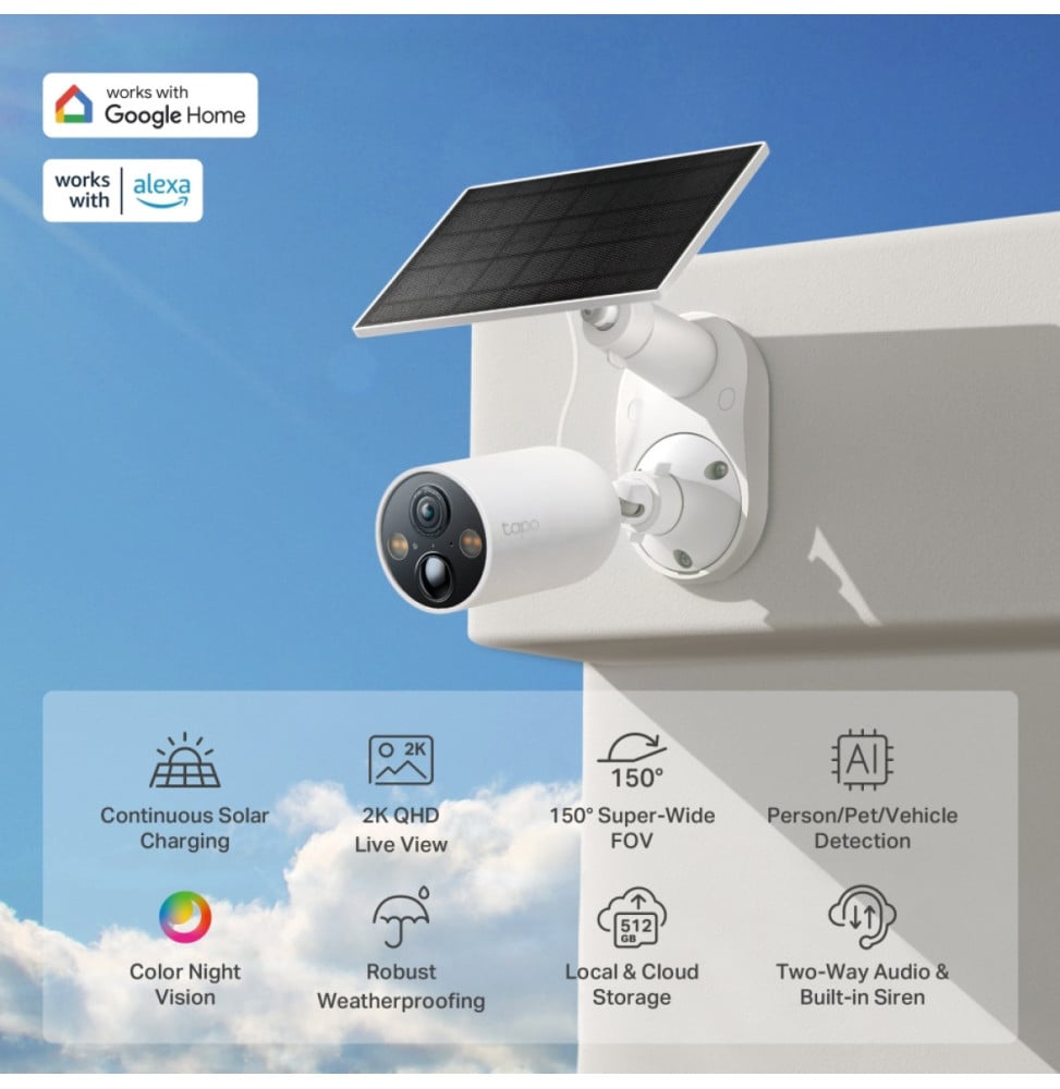 TP-Link Tapo C425 Kit 2K Battery-Powered Solar Security Camera — image 2
