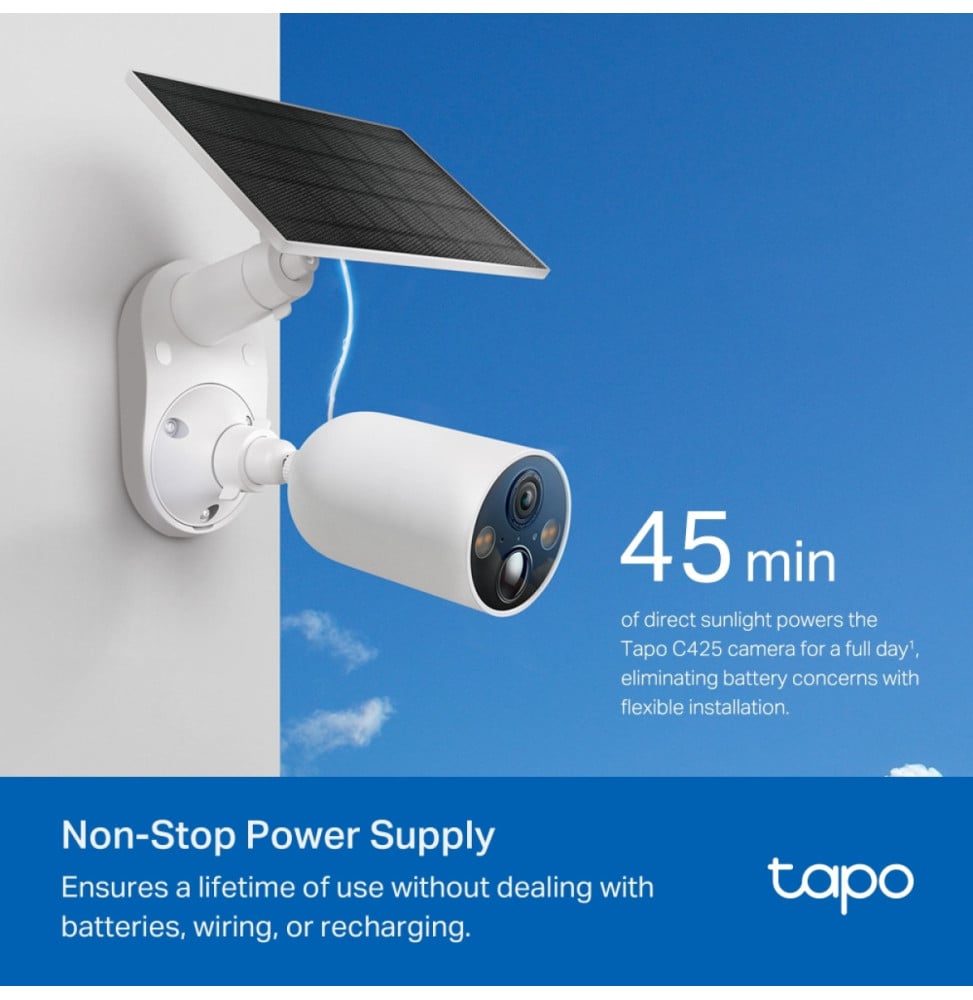 TP-Link Tapo C425 Kit 2K Battery-Powered Solar Security Camera — image 4