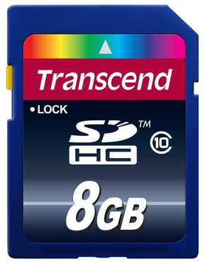 Carte mémoire Transcend 8GB Class 10 SDHC (TS8GSDHC10)