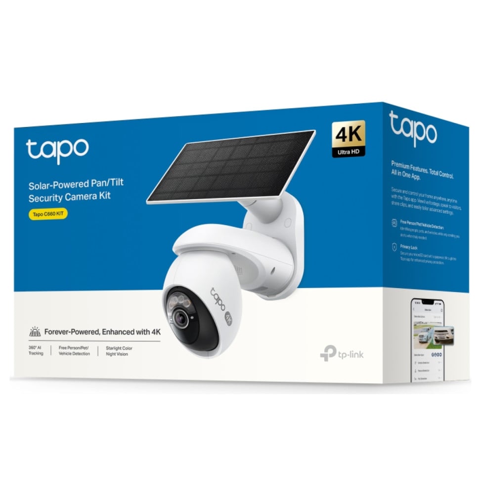 Caméra de surveillance solaire TP-Link Tapo C660 Kit 4K panoramique/inclinable