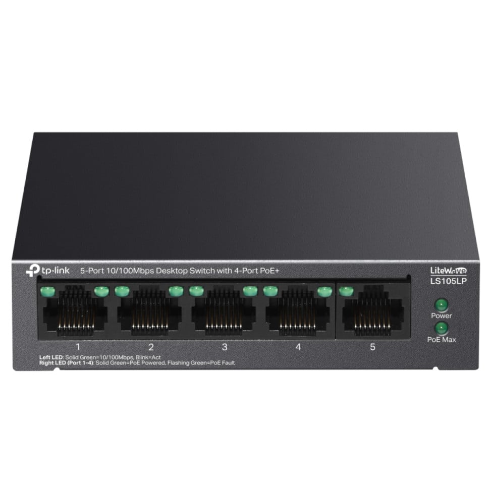 Switch TP-Link LS105LP 5 ports 10/100 Mbit/s de bureau avec 4 ports PoE+