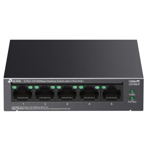 Switch TP-Link LS105LP 5 ports 10/100 Mbit/s de bureau avec 4 ports PoE+