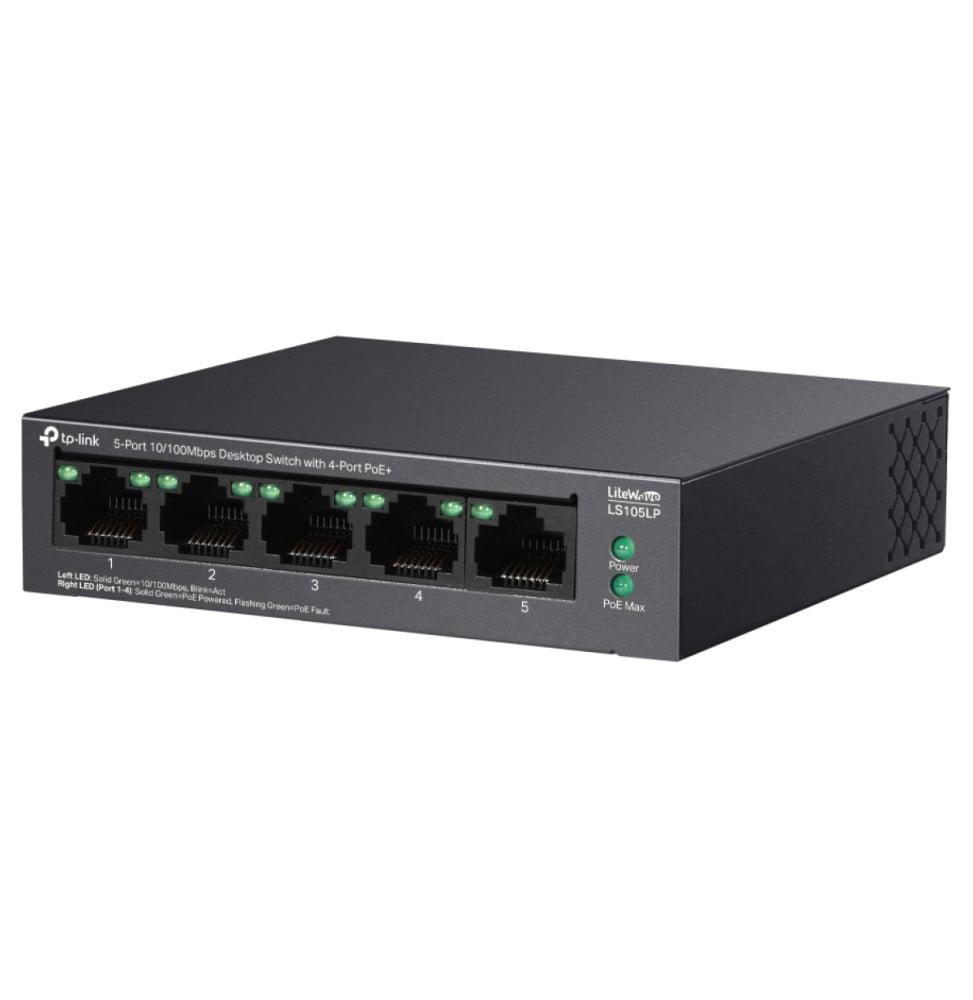 TP-Link LS105LP 5-Port 10/100 Mbps Desktop Switch with 4 PoE+ Ports — image 3