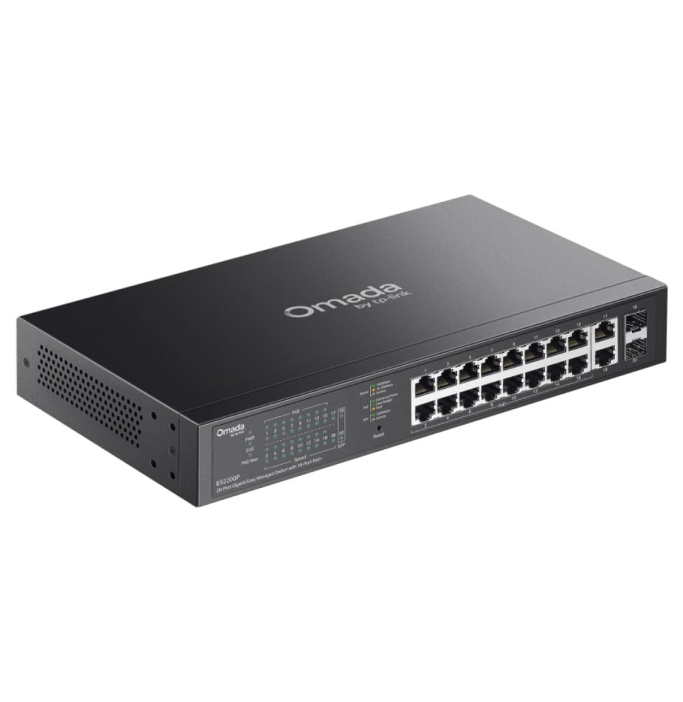محوّل شبكة Easy Managed من TP-Link طراز ES220GP Omada بـ 20 منفذ Gigabit منها 16 منفذ PoE+ — صورة 4