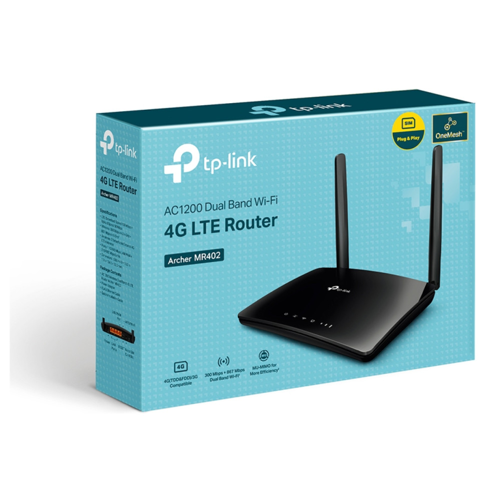 Modem/routeur 4G LTE WiFi TP-Link Archer MR402 AC1200 bi-bande