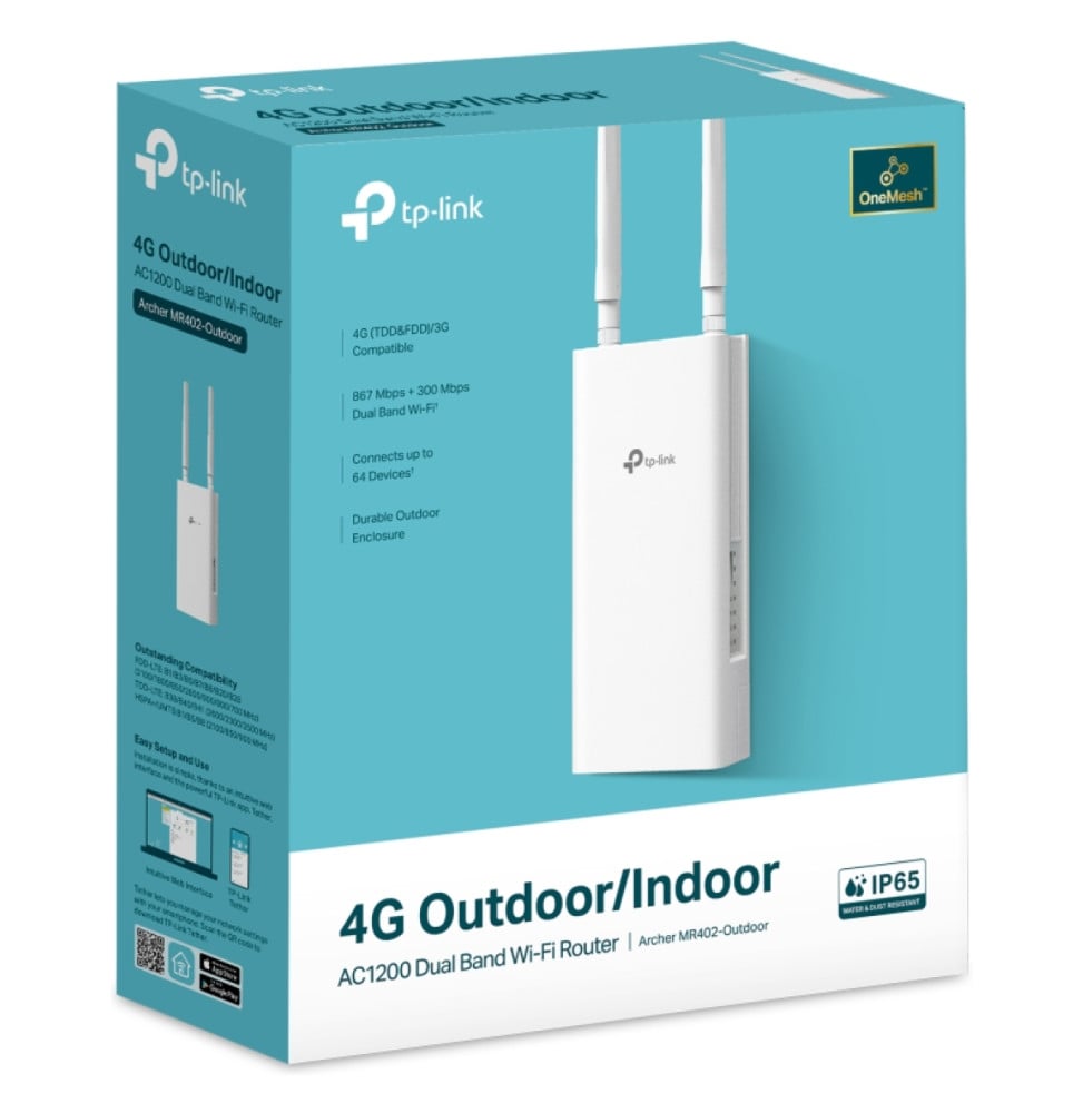 موجّه 4G LTE خارجي من TP-Link طراز Archer MR402-Outdoor AC1200 ثنائي النطاق — صورة 10